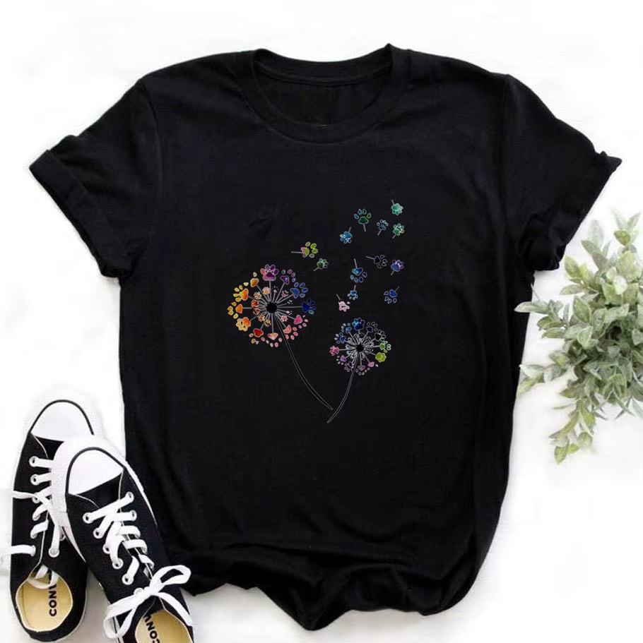 Dragon Print Women Tshirt Polyester Casual Funny T Shirt Gift for Lady Yong Girl Top Tee