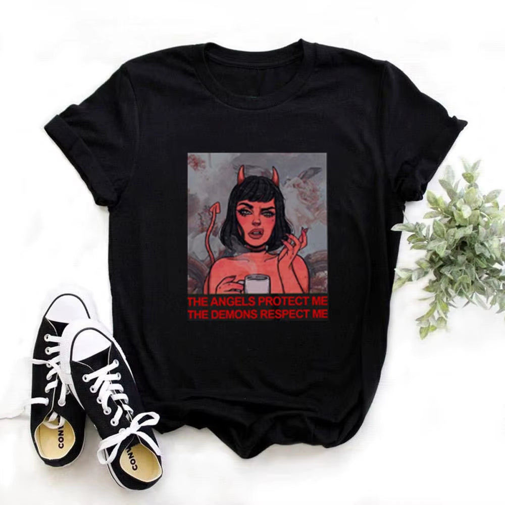 Dragon Print Women Tshirt Polyester Casual Funny T Shirt Gift for Lady Yong Girl Top Tee