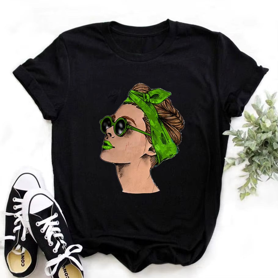 Dragon Print Women Tshirt Polyester Casual Funny T Shirt Gift for Lady Yong Girl Top Tee