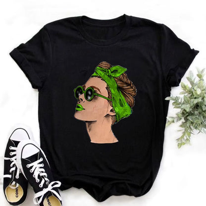 Dragon Print Women Tshirt Polyester Casual Funny T Shirt Gift for Lady Yong Girl Top Tee