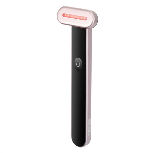 Red Light Therapy Wand For Face And Neck, 3-in-1 LED Facial Wand Red Light Therapy Device With Heating Therapy| Vibrating Facial Massage, Portable LED Beauty Wand